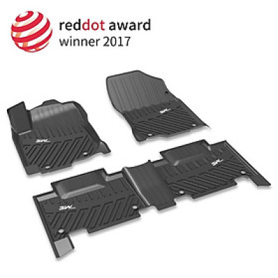 Thảm lót sàn xe ô tô TOYOTA TUNDRA 2013- đến nay Nhãn hiệu Macsim 3W chất liệu nhựa TPE đúc khuôn cao cấp - màu đen