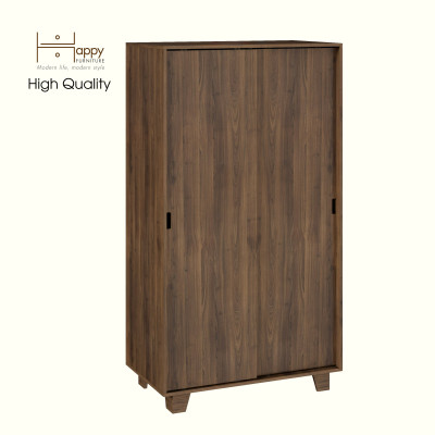 HAPPY FURNITURE , ALVA - Tủ quần áo 2 cửa lùa, TCL_041 , 100cm x 54cm x 180cm DxRxC