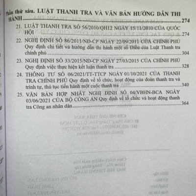 Cẩm Nang Nghiệp Vụ Công Tác Thanh Tra - Giải Đáp Một Số Tình Huống Thường Gặp và Quy Tắc Ứng Xử Của Cán Bộ, Công Chức, Viên Chức Trong Ngành Thanh Tra Và Cán Bộ, Công Chức Làm Công Tác Tiếp Công Dân