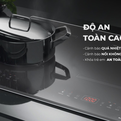 Bếp đôi điện từ Sunhouse SHB9101S - Hàng chính hãng