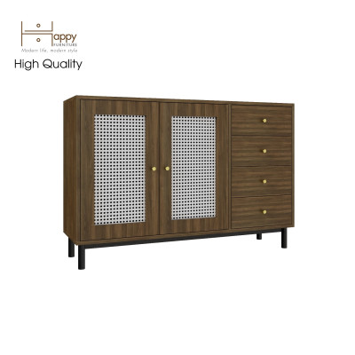 [Happy Home Furniture] ROTAN, Tủ lưu trữ 4 ngăn kéo - chân sắt, 120cm x 34cm x 80cm ( DxRxC), TCM_133