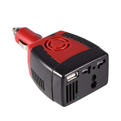 Chuyển Nguồn Xe Hơi Cắm Tẩu Sạc Đa Năng 12V-220V Công Suất 150W Hỗ Trợ Nhiều Chân Cắm - Kèm Cổng USB 5V-2A