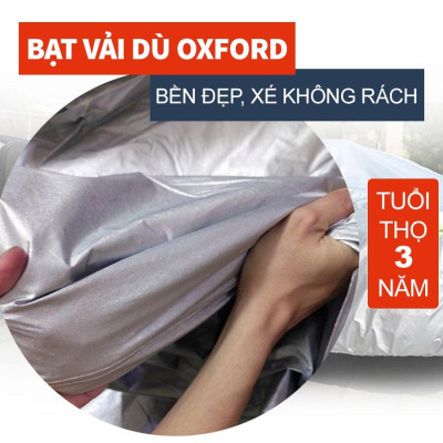 Bạt vải dù Oxford tráng bạc bảo vệ xe Kia Morning thông minh, áo che trùm phủ kín xe ô tô 5 chỗ chống nắng, nóng, mưa
