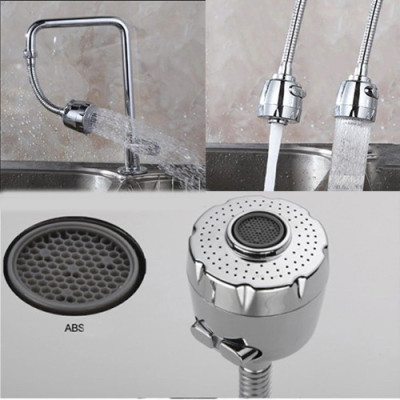 Vòi Rửa Chén Bát Tăng Áp Nhựa Mạ Điện Nối Dài 2 Chế Độ Nước Xoay 360 Độ Tiết Kiệm Nước , Không Rỉ Sét Thân Vòi Dài Xoay Chuyển Linh Hoạt, 2 Chế Độ Nước Tiện Dụng