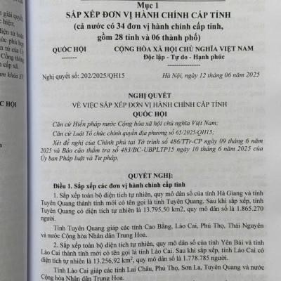 Sách Luật Tổ Chức Chính Quyền Địa Phương – Đơn Vị Hành Chính Cấp Tỉnh và Danh Sách Đơn Vị Hành Chính Cấp Xã của 34 Tỉnh, Thành Phố (V2591T)