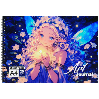 Tập Vẽ Lò Xo Art Journal A4 - 40 Trang 220gsm - The Sun - Manga Girl 02