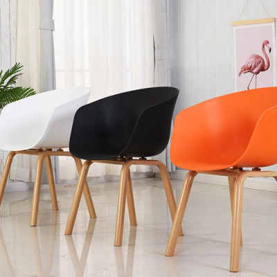 Ghế ăn HAY 2-S  Thân nhựa PP chân sắt sơn ép nhiệt vân gỗ đẹp giày dặn bền chắc cao cấp nhập khẩu 