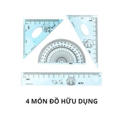 Thước Bộ Eke One Piece - Deli EH17 - Màu Xanh