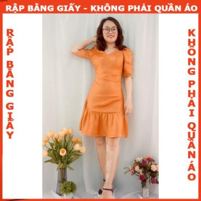 Rập giấy A đầm tay phồng xếp ly 1 bên mã 1284 (BẢN VẼ)