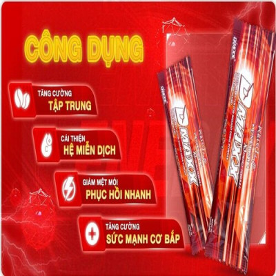DMAXX thức uống bổ sung vitamin năng lượng không đường DAMODE 26 gói dùng thử màu đỏ