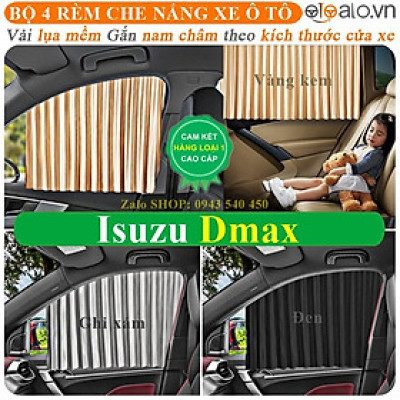 Rèm vải che chắn nắng xe ô tô Isuzu Dmax Cao Cấp gắn nam châm keo