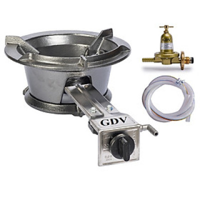 Combo Bếp Gas Khè Công Nghiệp Sơn Tĩnh Điện GDV Kèm Van Dây - Hàng Chính Hãng