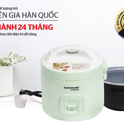 Nồi Cơm Điện Nắp Gài 1.2L Sunhouse Mama SHD8265B - Hàng Chính Hãng
