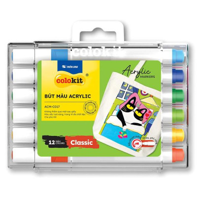 Hộp 12 Bút Màu Acrylic - Colokit ACM-C017
