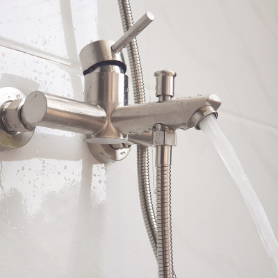 Bộ vòi sen nóng lạnh Inox SUS 304 Eurolife EL-1201 (Trắng vàng)