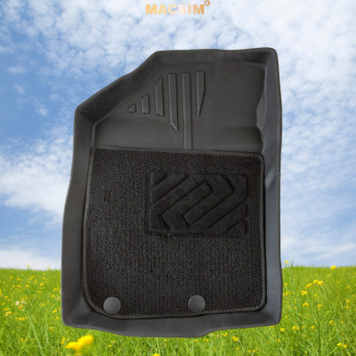 Thảm lót sàn ô tô 2 lớp cao cấp dành cho xe Toyota Raize 2022-nay (sd) nhãn hiệu Macsim chất liệu TPE màu đen