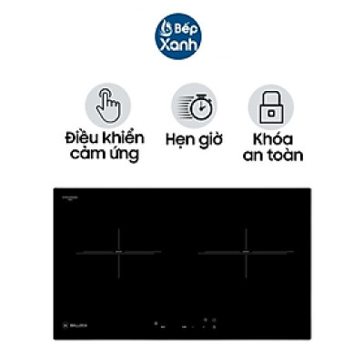 Bếp điện từ 2 vùng nấu Malloca MH-732 ER - Ngang 73cm - Công suất 4000W - Hàng chính hãng