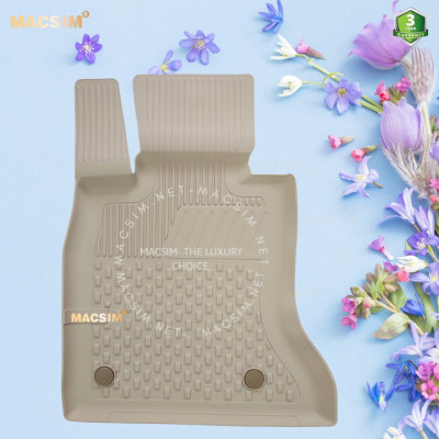 Thảm lót sàn ô tô nhựa TPE Silicon BMW (F10) 5 Series 2013-2016 Beige Nhãn hiệu Macsim