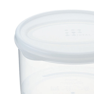 Combo 02 Hộp bảo quản thực phẩm Inomata dáng tròn, có nắp đậy 480ml - Hàng nội địa Nhật Bản | Made in Japan