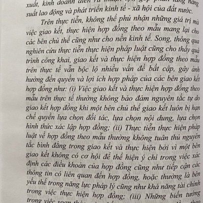 Pháp Luật Về Hợp Đồng Theo Mẫu Theo Quy Định Của Pháp Luật Hiện Hành