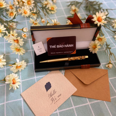Bút ký vàng lá dạng mảnh MT Gold Art- Hàng chính hãng, trang trí nhà cửa, phòng làm việc, quà tặng sếp, đối tác, khách hàng, tân gia, khai trương 