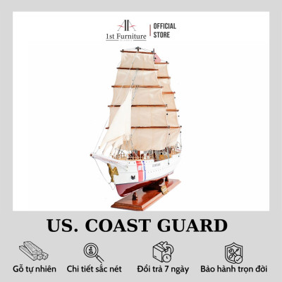Mô hình Thuyền Cổ US COAST GUARD EAGLE cao cấp, mô hình gỗ tự nhiên, lắp ráp sẵn, quà tặng sang trọng 1st FURNITURE