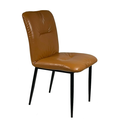 Ghế phòng ăn ghế tiếp khách showroom phong cách Industrial nệm dày dặn bọc da PU mềm bóng chân sắt sơn tĩnh điện / dining chair/ showroom chair / industrial chair LUX24A-P TpHCM