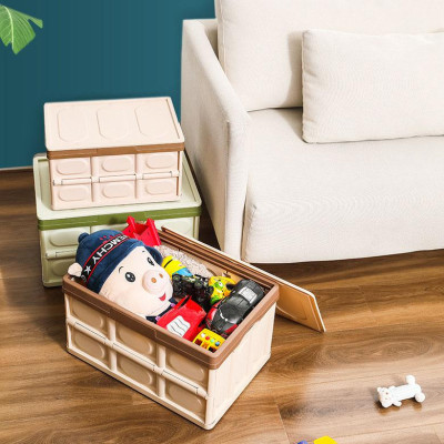 Thùng đựng đồ Ô Tô để cốp có thể gập gọn có nắp đậy, dùng để đựng đồ chơi trẻ em, đồ đi chợ, siêu  thị, đồ chơi khi đi dã ngoại hay pic nic để xe bạn gọn gàng hơn khi di chuyển - dung tích55L
