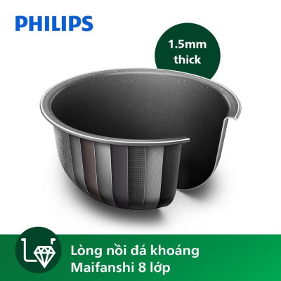 Nồi Cơm Cao Tần Điện Tử Philips HD4539/62, 1.5Lit-1250W, Hàng Chính Hãng