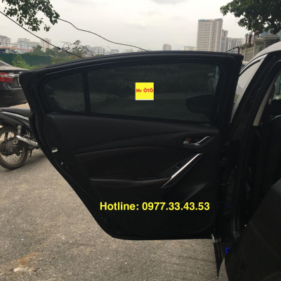 Rèm Che Nắng Mazda6 2014-2023 loại 2 Rèm Chắn Nắng Nam Châm Cho Xe ô tô, Bộ 4 Tấm, có nam châm