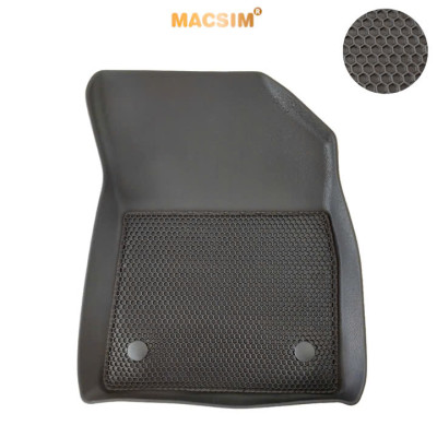 Thảm 2 lớp (sd3) dạng lưới lục giác Kia Seltos 2022+ (đen) - bề mặt cao su siêu sạch - Macsim