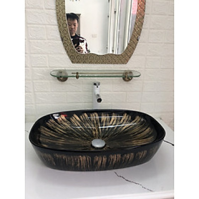 Chậu LAVABO ELIP Đen Ánh Vàng GRVL03