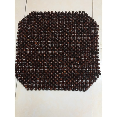Lót ghế ô tô hạt gỗ trắc bóng hạt 1,2cm - Kích thước 45cm x45cm - Thảm lót ghế ô tô hạt gỗ - Khoác ghế ô tô hạt gỗ nhỏ - Đệm ghế ô tô 