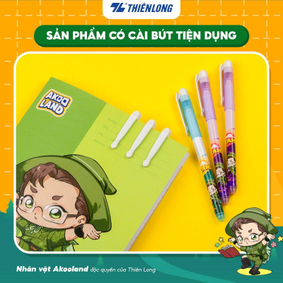 Combo 5/10/20 Bút lông kim Thiên Long FL-04/AK - Nét viết 0.3mm mảnh nhỏ Mực đều liên tục, nhân vật Akooland Tahi