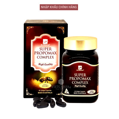 Viên uống keo ong tăng cường hệ miễn dịch, tăng sức đề kháng nhập khẩu chính hãng Úc SUPER PROPOMAX COMPLEX (60 viên) chiết xuất từ Keo Ong giúp tăng cường sức khỏe, nâng cao sức đề kháng, nâng cao thể trạng cho cơ thể 