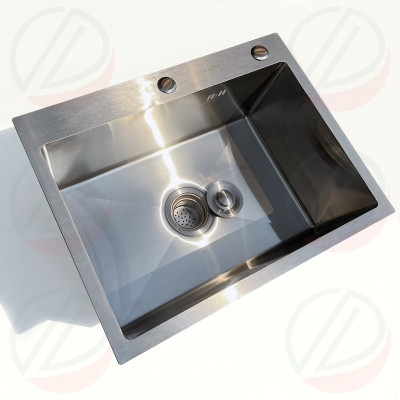 Bộ Chậu Rửa Chén Bát Inox KAZTA Treo Tường Kèm Vòi Lạnh - Ngang 60cm Đủ bộ gồm Chậu, khung treo, xi phông, vòi