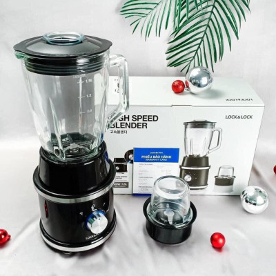 Máy xanh sinh tố Lock&Lock High Speed Blender EJM376BLK, 220-240V, 50/60Hz, 600W (Đen) - Hàng chính hãng
