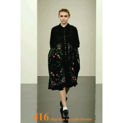 Rập giấy A0 416 - đầm tay ngắn freesize (BẢN VẼ)