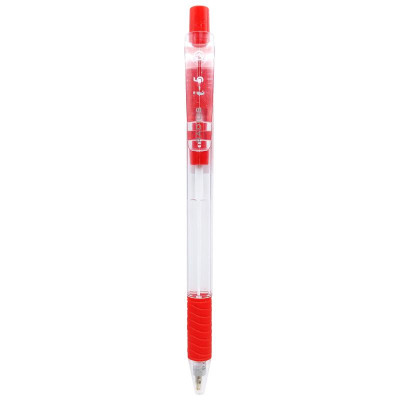 Bút Bi Bấm I-5 0.5 mm - Radius - Mực Đỏ