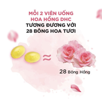 Viên uống Hoa Hồng thơm cơ thể DHC Bulgarian Rose Nhật Bản 30 ngày - 60 viên giúp khử mùi cơ thể
