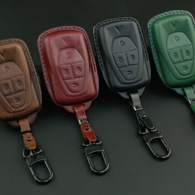 Bao da ép phom Handmade chìa khóa xe ô tô Vinfast E34 VF6 VF8 VF9 da bò thât giá tận xưởng (có bán sỉ) - hàng chính hãng