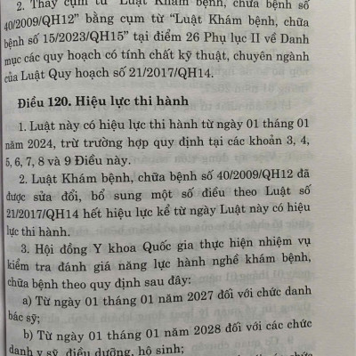 Luật Khám Bệnh, Chữa Bệnh 