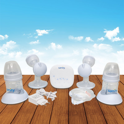[Có Quà Tặng] MÁY HÚT SỮA ĐIỆN ĐÔI SANITY Smart Electric Double Breast Pump Model S6306 (Mới Nhất) - Tặng 1 Hộp 36 Túi Trữ Sữa BioHealth
