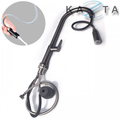 COMBO Chậu Rửa Chén Bát Inox Có Chân 75x46cm Kazta Kèm Vòi Nước Lạnh Đầu Dây Rút - Tặng Khay inox, thớt gỗ, đầu xịt xà bông