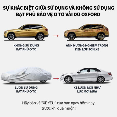 - LOẠI VẢI DÙ Bạt trùm xe ô tô 5 chỗ FORD FOCUS vải dù oxford cao cấp , áo bạt phủ trùm che kín che nắng