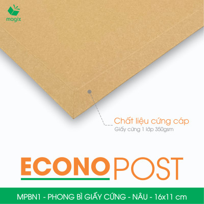 MPBN - Combo 20 phong bì giấy cứng đóng hàng màu nâu thay thế túi gói hàng - Nhiều kích thước