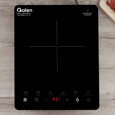 Bếp Điện Từ Cảm Ứng Galen G017 2100W Mặt Kính Cường Lực, An Toàn, Tiết Kiệm Điện