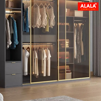 Tủ quần áo ALALA295 cánh kính cao cấp/ Miễn phí vận chuyển và lắp đặt/ Đổi trả 30 ngày/ Sản phẩm được bảo hành 5 năm từ thương hiệu ALALA