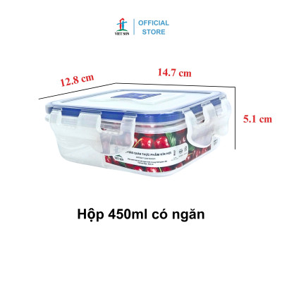 Hộp Nhựa Việt Son Lock Kín Hơi (Bộ 8 Hộp) Đựng Thực Phẩm