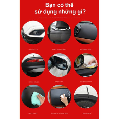 CHAI DASHBOARD WAXING 450ml Dưỡng, Phục Hồi Nhựa Nhám, Làm Đen nhựa nhám, Làm Mới Ghế Da Đóng chai sử dụng tiện lợi